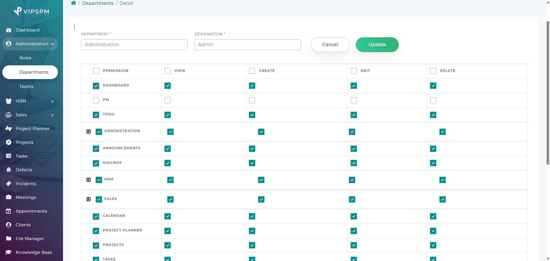 All in One Projektmanagement Suite VipsPM ChetsApp